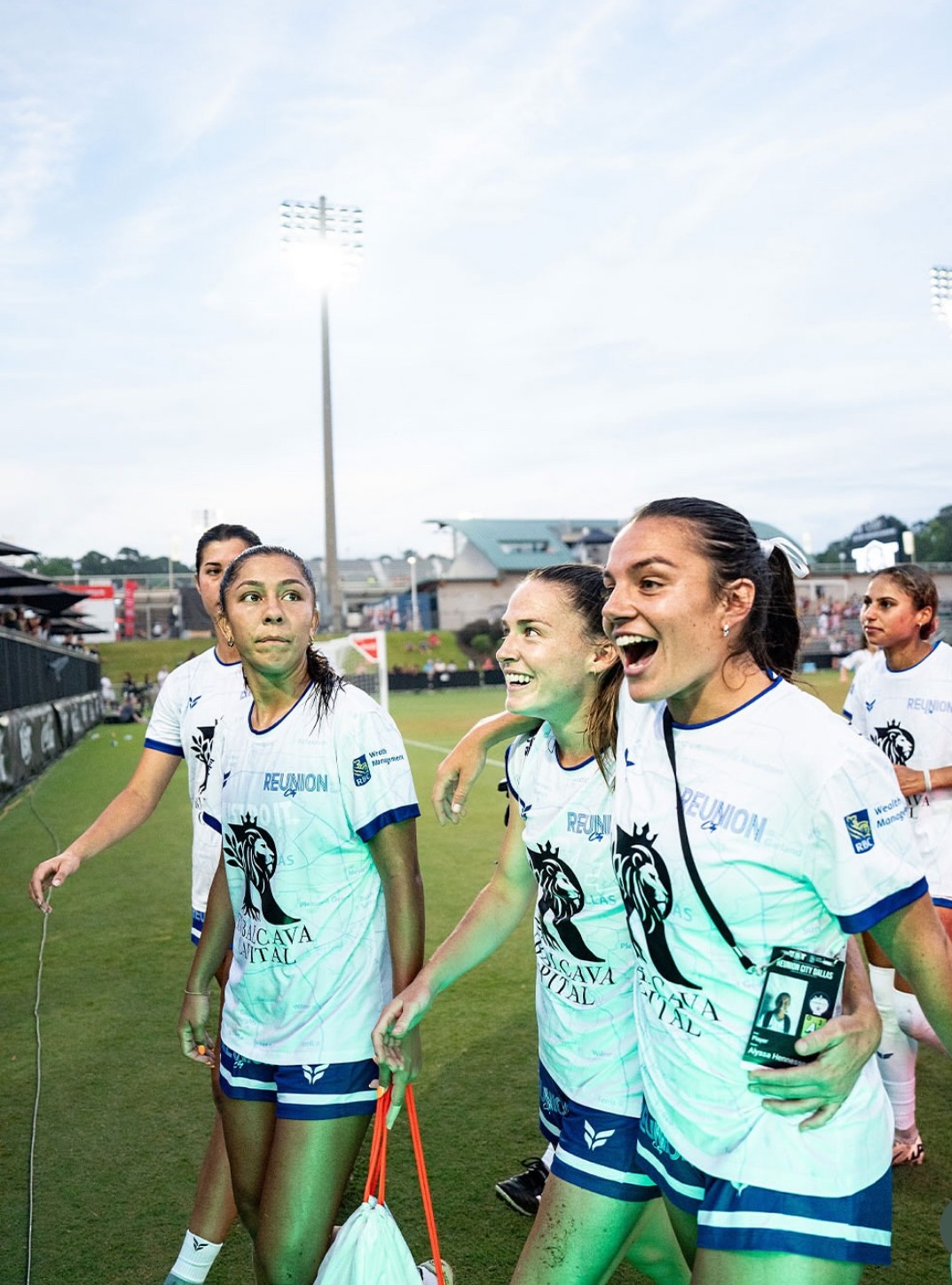 Team walking off the field together