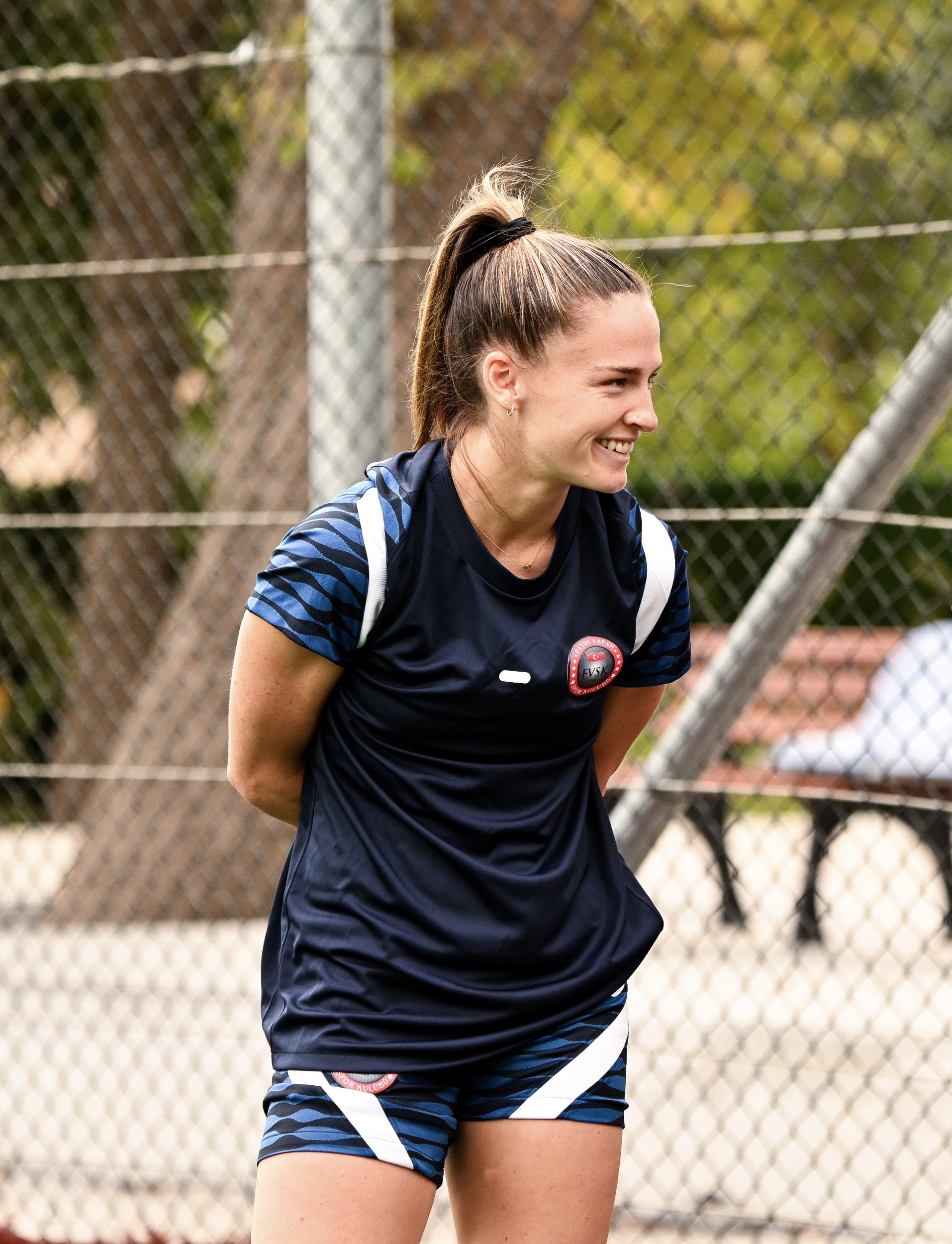 Hanna Barker at practice