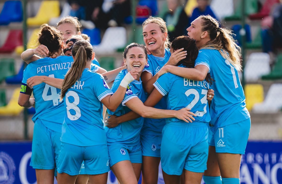 Teammates celebrating together